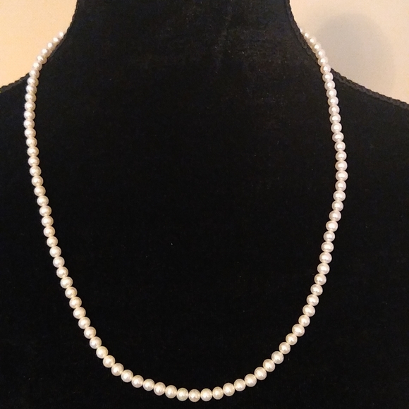 Macy's Jewelry - Natural pearls, 24" strand, 14 kt gold clasp